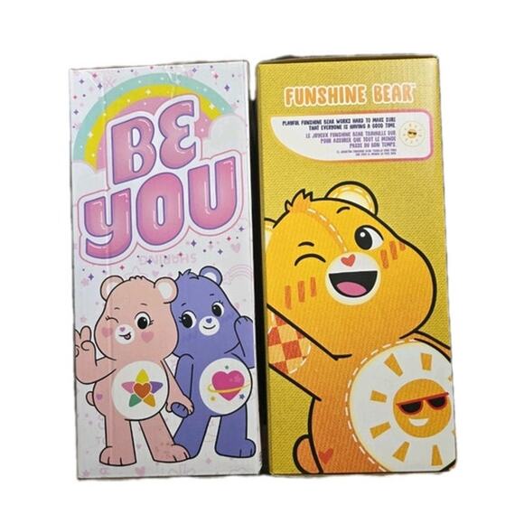 Care Bear Bundle- True Heart Bear & Denim Funshine Bear Pink, Yellow 10 in - NEW - Picture 6 of 6